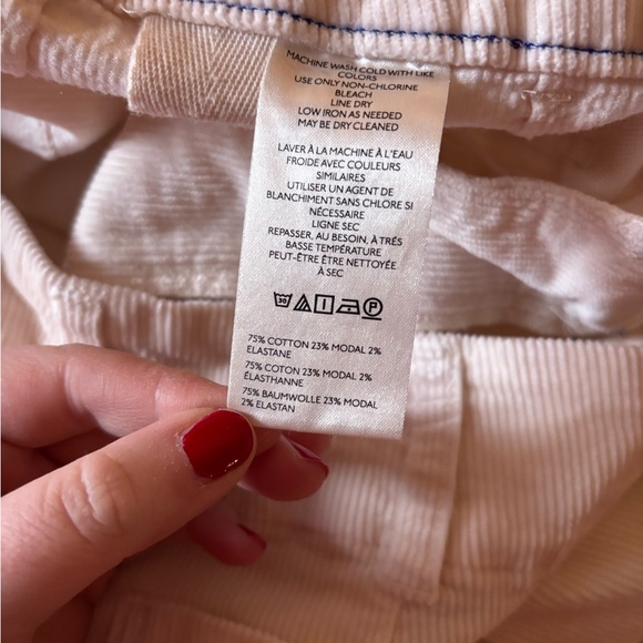 Anthropologie Maeve Cream Corduroy Colette Pants 33 - Picture 10 of 10